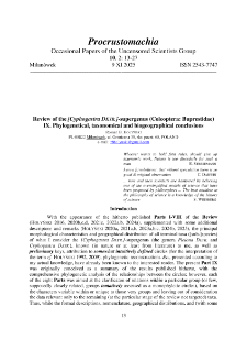 Review of the [Cyphogastra DEYR.]-supergenus (Coleoptera: Buprestidae) IX. Phylogenetical, taxonomical and biogeographical conclusions
