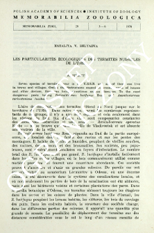 Les particularit&eacute;s &eacute;cologiques des termites nuisibles de lʾURSS