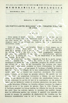 Les particularités écologiques des termites nuisibles de lʾURSS