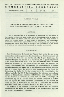 Les Fourmis (Formicidae) de la zone pollu&eacute;e des &Eacute;tablissements de lʾazote de Puławy
