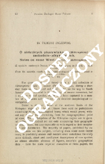 O niekt&oacute;rych pluskwiakach (Heteroptera) zachodnio - afrykańskich : (Z wynik&oacute;w naukowych Polskiej Wyprawy Zoologicznej do Brazylji w latach 1921-1924)