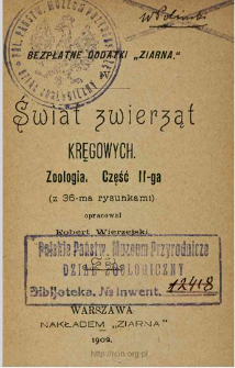 Świat zwierząt kręgowych : zoologia. Cz. 2