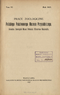 Prace Zoologiczne Polskiego Państwowego Muzeum Przyrodniczego ; t. 6 - Spis treści