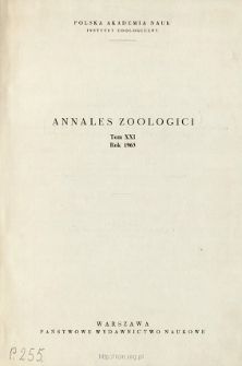Annales Zoologici ; t. 21 - Spis treści
