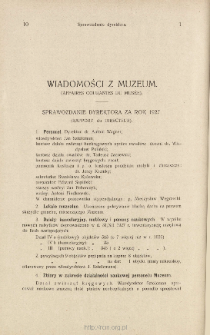Sprawozdanie dyrektora za rok 1927