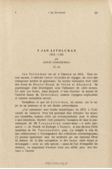 Jan Sztolcman 1854-1928