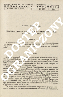 Symphyta (Hymenoptera) of moist meadows on the Mazovian Lowland