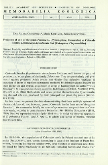 Predation of ants of the genus Formica L. (Hymenoptera, Formicidae) on Colorado beetles, Leptinotarsa decemlineata Say (Coleoptera, Chrysomelidae)