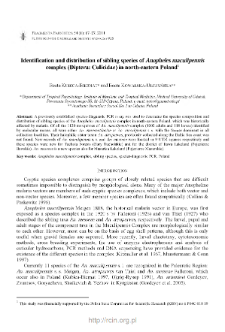 Identification and distribution of sibling species of Anopheles maculipennis complex (Diptera: Culicidae) in north-eastern Poland