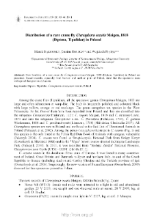 Distribution of a rare crane fly Ctenophora ornata Meigen, 1818 (Diptera, Tipulidae) in Poland