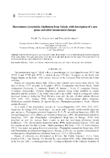 Harvestmen (Arachnida, Opiliones) from Talysh, with description of a new genus and other taxonomical changes