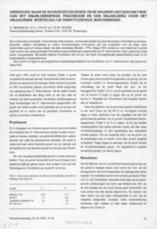 Onderzoek naar de schadegevoeligheid en de waardplantgeschiktheid van het snijbloemgewas Trachelium en van snijselderij voor het vrijlevende wortelaaltje Paratylenchus bukowinensis