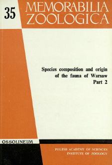 Species composition and origin of the fauna of Warsaw. P. 2 - contents