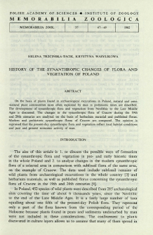 History of the synanthropic changes of flora and vegetation of Poland