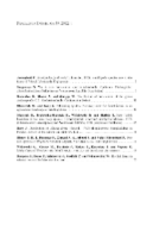Fragmenta Faunistica - Spis treści vol. 55, no. 1