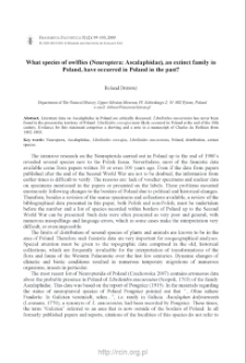 What species of owlflies (Neuroptera: Ascalaphidae), an extinct family in Poland, have occurred in Poland in the past?