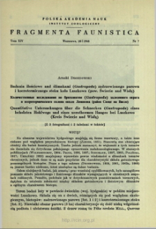 Badania ilościowe nad ślimakami (Gastropoda) zadrzewionego parowu i kserotermicznego stoku koło Luszkowa (pow. Świecie nad Wisłą) = Količestvennye issledovani&acirc; po br&ucirc;honogim (Gastropoda) zalessennogo ovraga i kserotermičeskogo sklona okolo L&ucirc;&scaron;kova (rajon Svece na Visle)