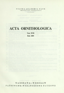Acta Ornithologica ; vol. 29 - Spis treści