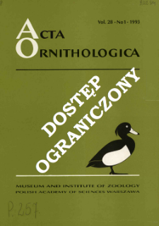 Acta Ornithologica ; vol. 32, no. 1 - Spis treści