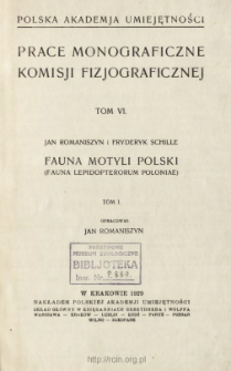 Fauna motyli Polski = (Fauna lepidopterorum Poloniae). T. 1