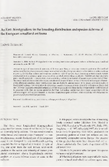 An East-West gradient in the breeding distribution and species richness of the European woodland avifauna