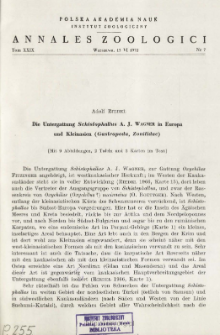 Die Untergattung Schistophallus A. J. Wagner in Europa und Kleinasien (Gastropoda, Zonitidae)