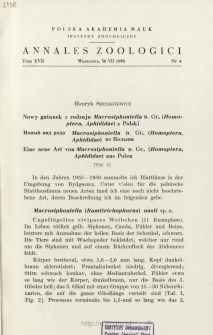 Eine neue Art von Macrosiphoniella D. GU. (Homoptera, Aphididae) aus Polen