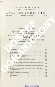 The Polish species of the genus Micronecta KIRK. (Heteroptera, Corixidae)