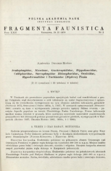 Scatophagidae, Muscinae, Gasterophilidae, Hippoboscidae, Calliphoridae, Sarcophagidae, Rhinophoridae, Oestridae, Hypodermatidae i Tachinidae (Diptera) Pienin