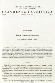 Żądł&oacute;wki (Aculeata, Hymenoptera)