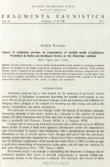 Impact of settlement pressure on communities of noctuid moths (Lepidoptera, Noctuidae) in linden-oak-hornbeam forests on the Mazoviam Lowland