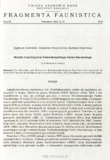 Motyle (Lepidoptera) Świętokrzyskiego Parku Narodowego