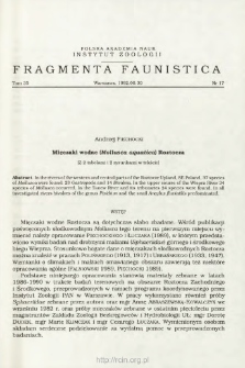 Mięczaki wodne (Mollusca aquatica) Roztocza