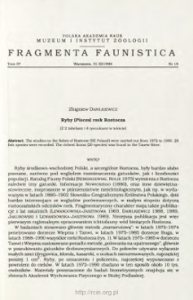 Ryby (Pisces) rzek Roztocza