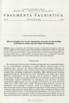 Effects of single trees on the community structure of soil-dwelling Collembola in urban and non-urban environments