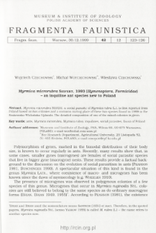 Myrmica microrubra Seifert, 1993 (Hymenoptera, Formicidae) - an inquiline ant species new to Poland