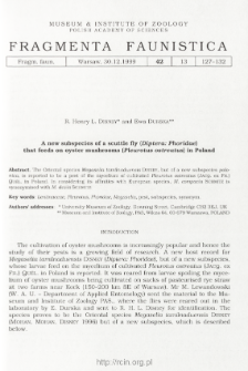 A new subspecies of a scuttle fly (Diptera: Phoridae) that feeds on oyster mushrooms (Pleurotus pstreatus) in Poland