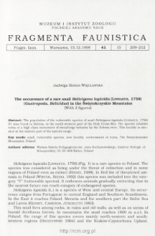 The occurrence of a rare snail Helicigona lapicida (Linnaeus, 1758) (Gastropda, Helicidae) in the Świętokrzyskie Mountains