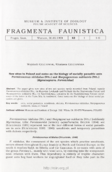 New sites in Poland and notes on the biology of socially parasitic ants Formicoxenus nitidulus (Nyl.) and Harpagoxenus sublaevis (Nyl.) (Hymenoptera, Formicidae)
