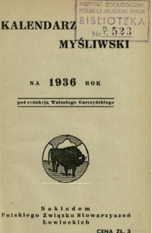 Kalendarz Myśliwski : na ... rok
