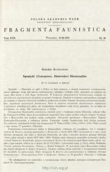 Charakterystyka zoologiczna środowisk Bieszczad&oacute;w Zachodnich