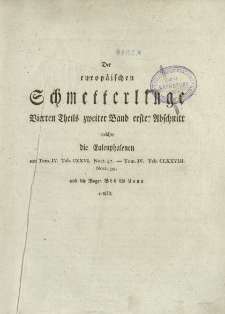 Der europaischen Schmetterlinge. T. 4, cz. 2