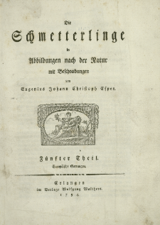 Die Schmetterlinge in Abbildungen nach der Natur mit Beschreibungen. T. 5