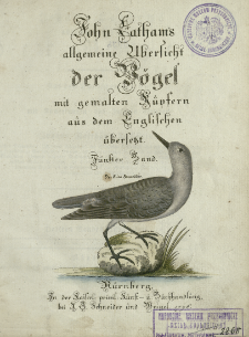 Johann Lathams allgemeine Uebersicht der V&ouml;gel. T. 3, cz. 1
