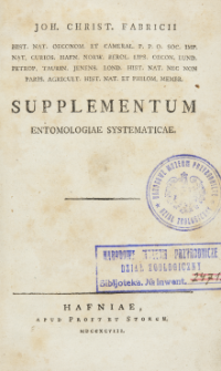 Supplementum Entomologiae systematicae