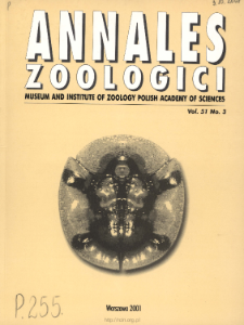 Annales Zoologici ; t. 51, No 3