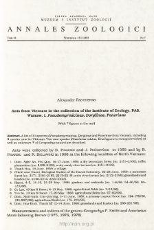 Ants from Vietnam in the collection of the Institute of Zoology, PAS, Warsaw, 1 , Pseudomyrmicinae, Dorylinae, Ponerinae