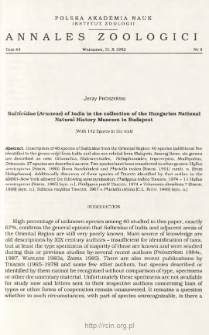 Salticidae (Araneae) of India in the collection of the Hungarian National Natural History Museum in Budapest