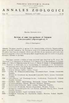 Revision of some type-specimens of European Ichneumonidae (Hymenoptera) 3