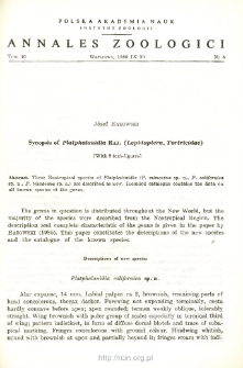 Synopsis of Platphalonidia RAZ. (Lepidoptera, Tortricidae)